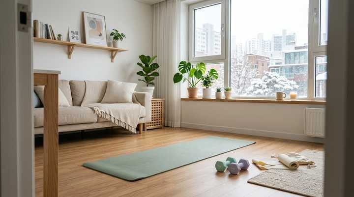 겨울철 실내 운동 추천 7가지 — 집에서 체력 키우는 법 (2026년)