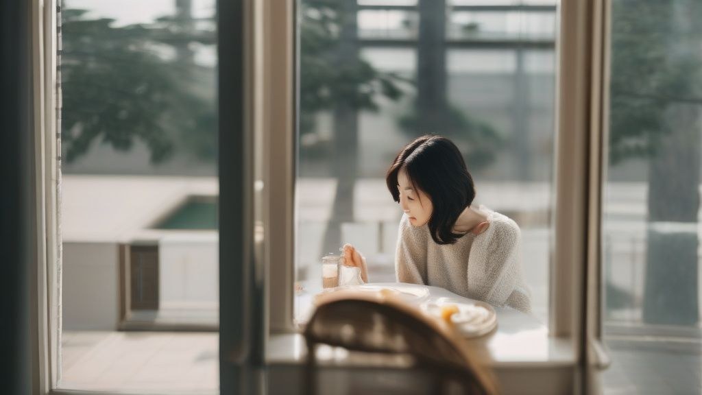 서로 다른 방향을 바라보며 대화하는 T와 F 캐릭터