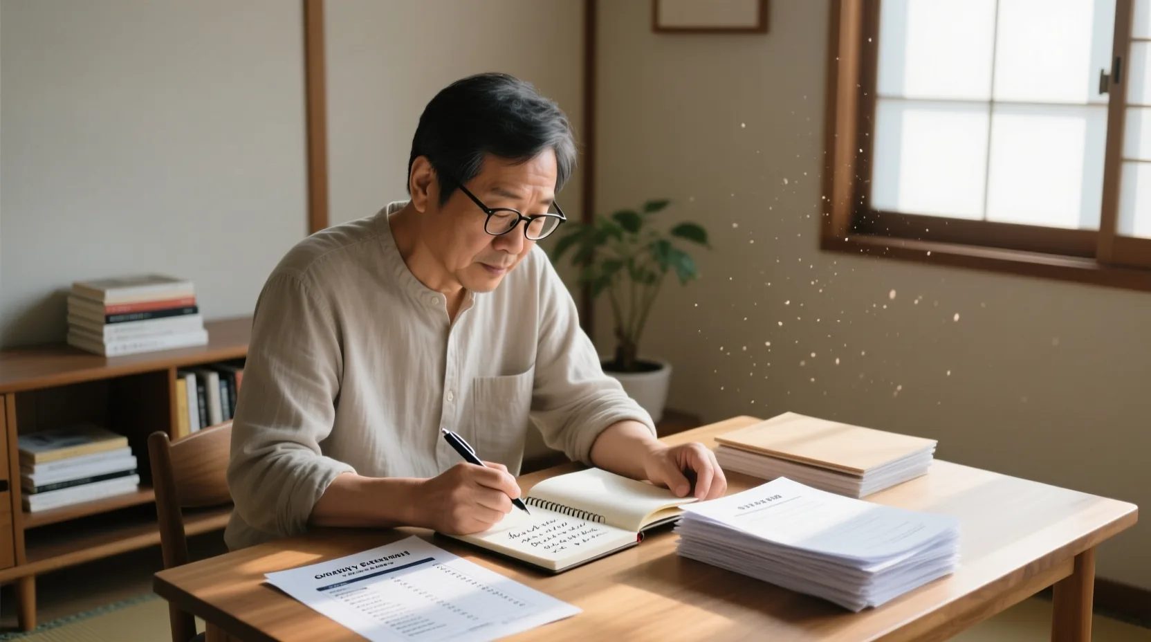 스포츠강좌이용권 자격 기준 서류를 확인하는 사람의 손과 서류